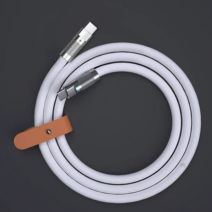 Câble de charge rapide PD Type C en silicone liquide, 120 W, 6 A, 1 m ou 2 m, câble de charge rapide USB-C vers USB-C