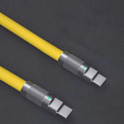 Câble de charge rapide PD Type C en silicone liquide, 120 W, 6 A, 1 m ou 2 m, câble de charge rapide USB-C vers USB-C